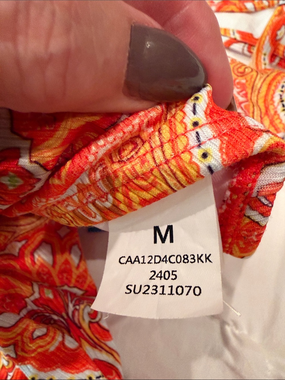 Cupshe Orange Floral Tankini with Solid Orange Bottom - Picture 5 of 10